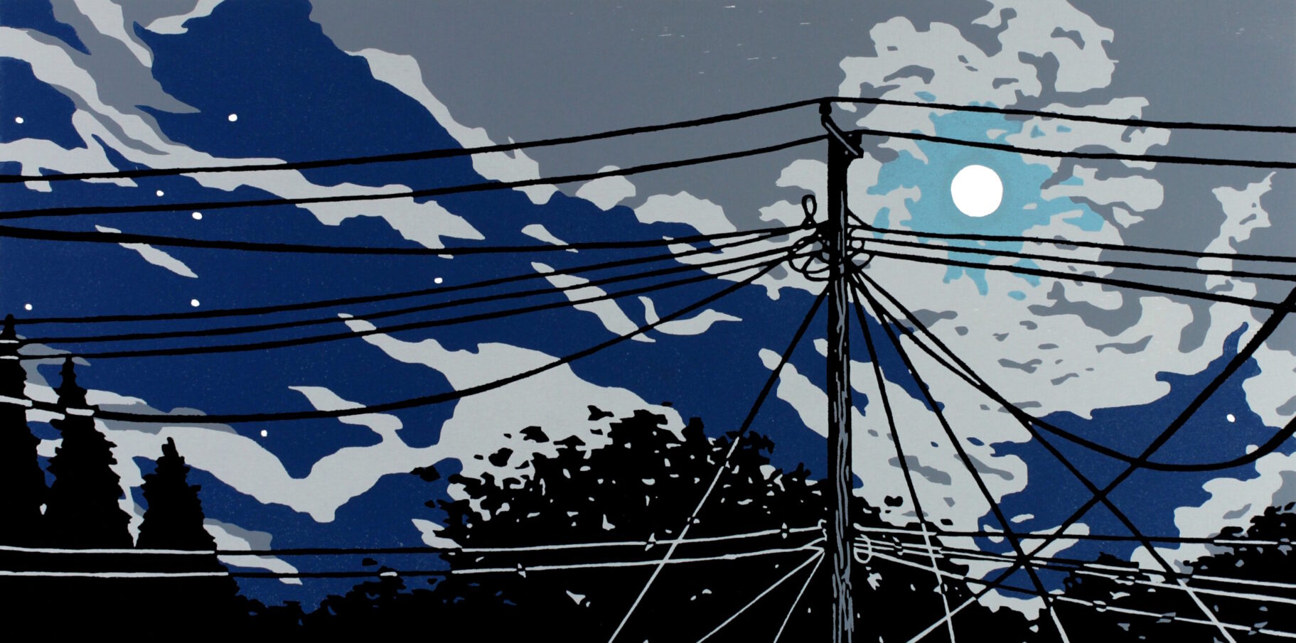 Reduction woodcut by Emily Gray Koehler